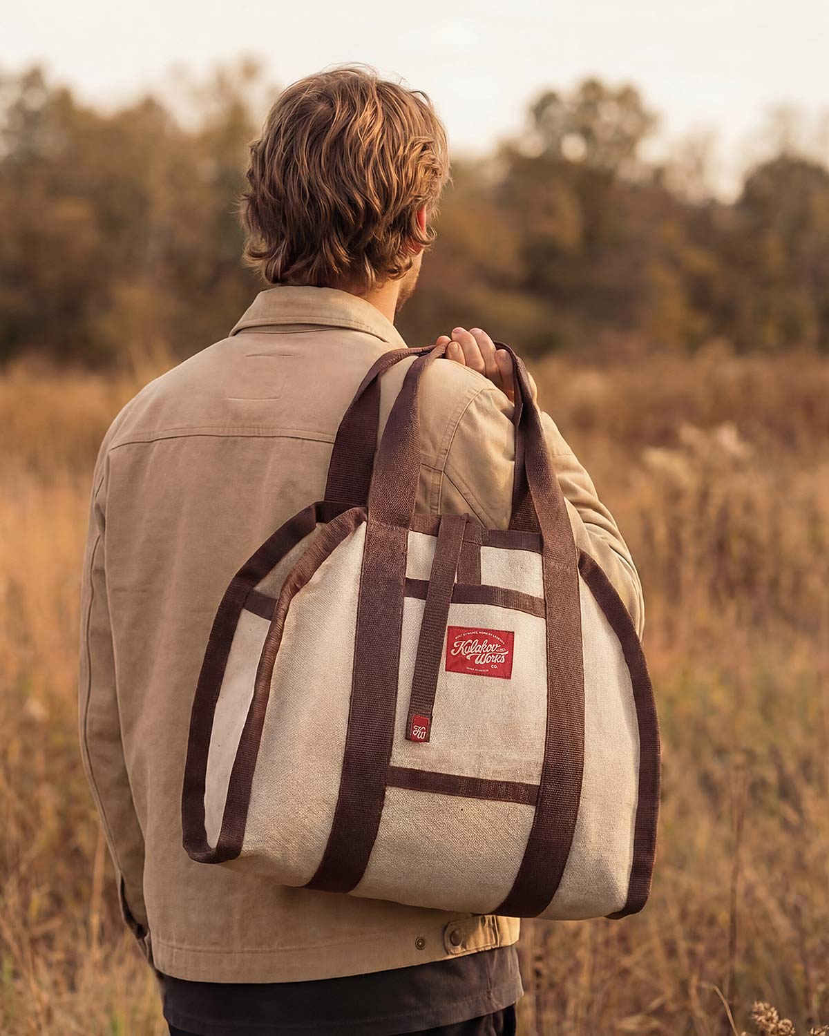 Бежевая брезентовая сумка OUT FO FAME x Kulakov Works