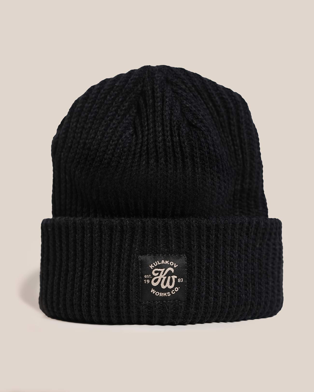 Чёрная базовая вязаная шапка Kulakov Works
