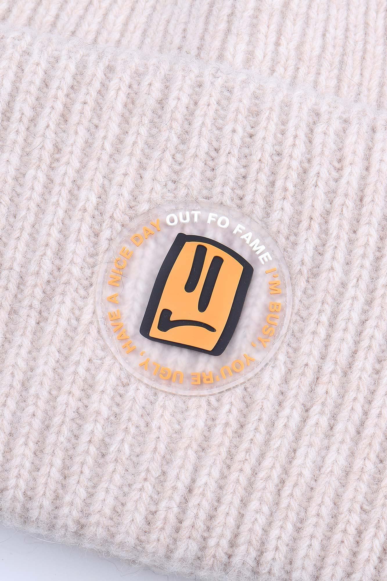 Шерстяная шапка OUT FO FAME с шевроном смазливом