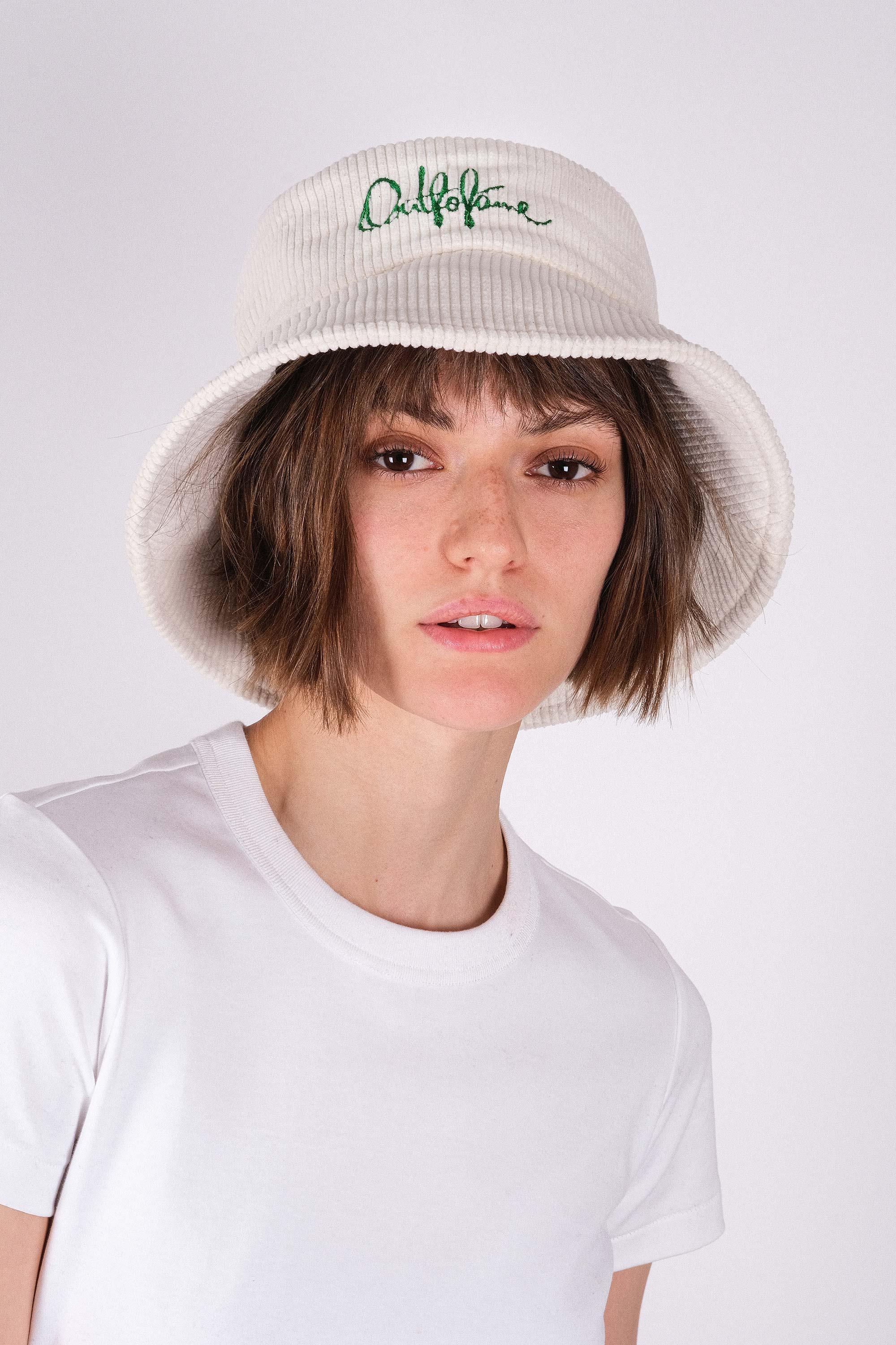 Панама вельветовая OUT FO FAME с зеленой вышивкой