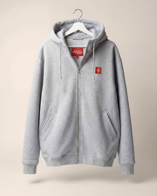 Зип-худи Kulakov Works серого цвета на молнии