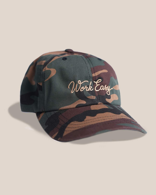 Классическая камуфляжная dad hat Kulakov Works с изогнутым козырьком