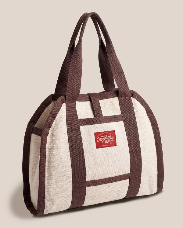 грубая бежевая сумка из парусины Kulakov Works