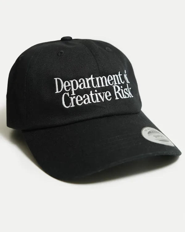 Черная бейсболка OUT FO FAME с вышивкой Department of Creative Risk
